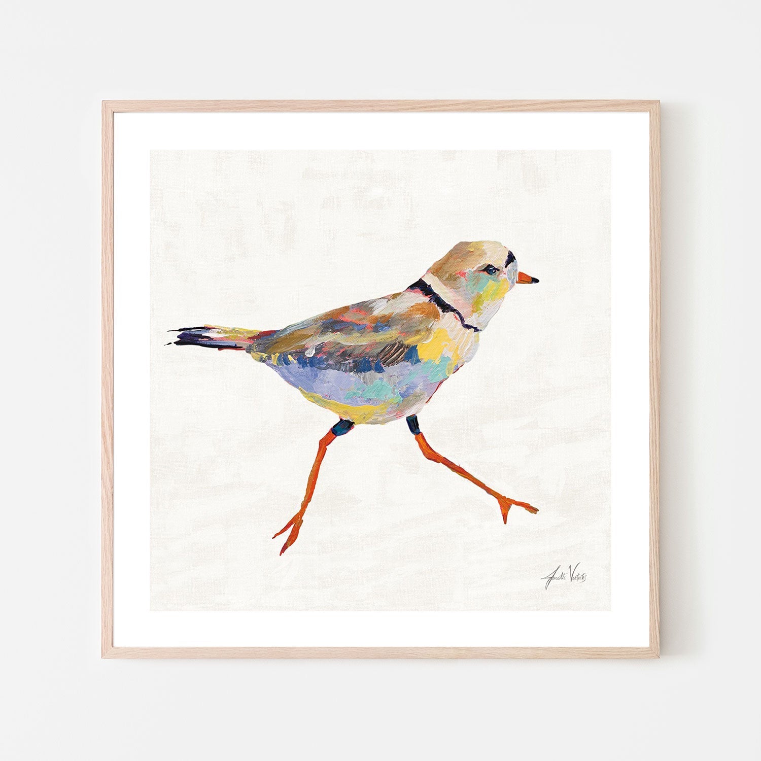 wall-art-print-canvas-poster-framed-Coastal Plover Linen, Style A-by-Jeanette Vertentes-Gioia Wall Art