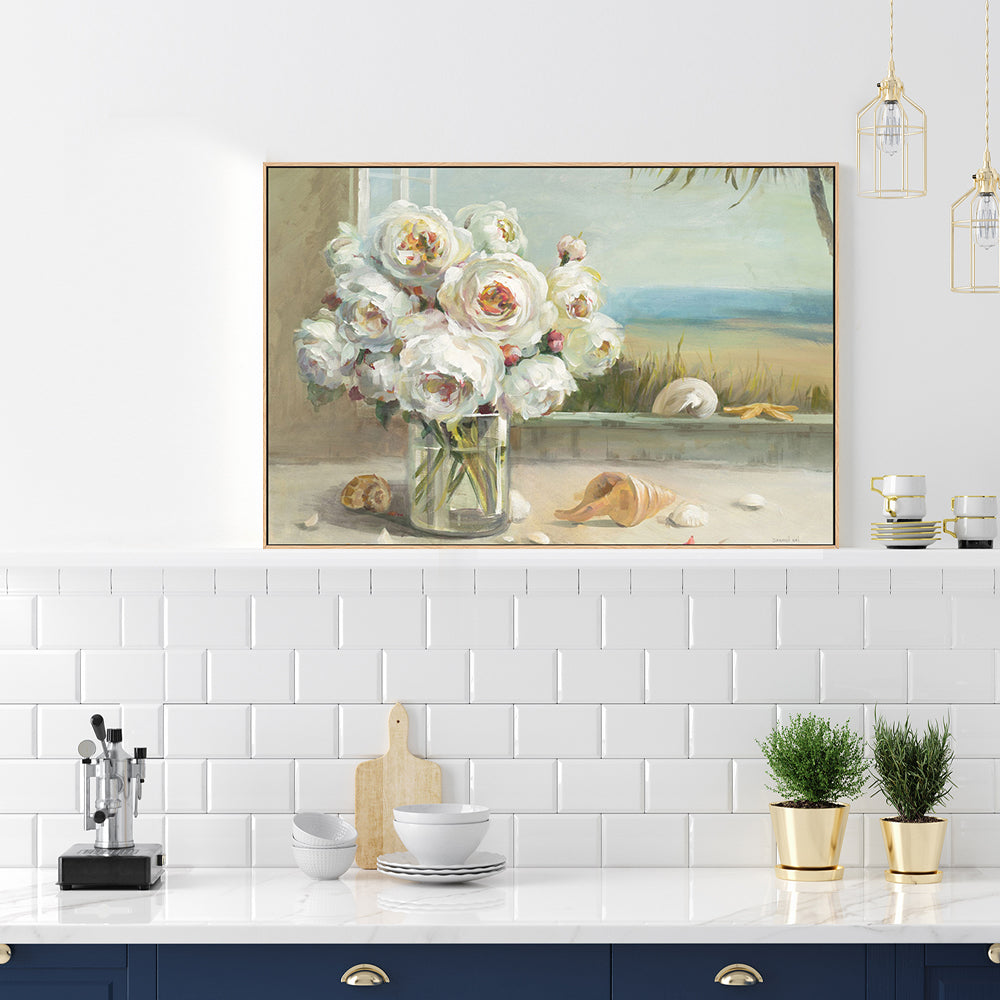 wall-art-print-canvas-poster-framed-Coastal Roses, Style B-by-Danhui Nai-Gioia Wall Art