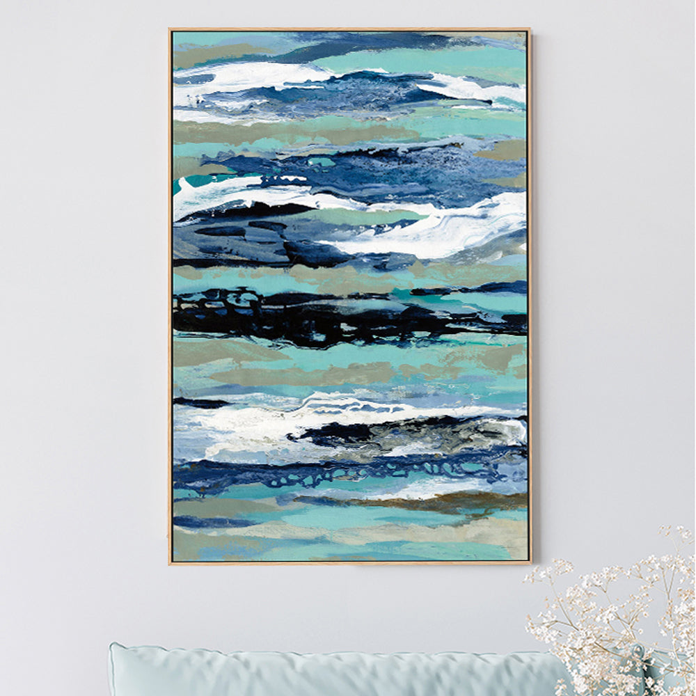 wall-art-print-canvas-poster-framed-Coastal Sea Foam, Style A-by-Silvia Vassileva-Gioia Wall Art