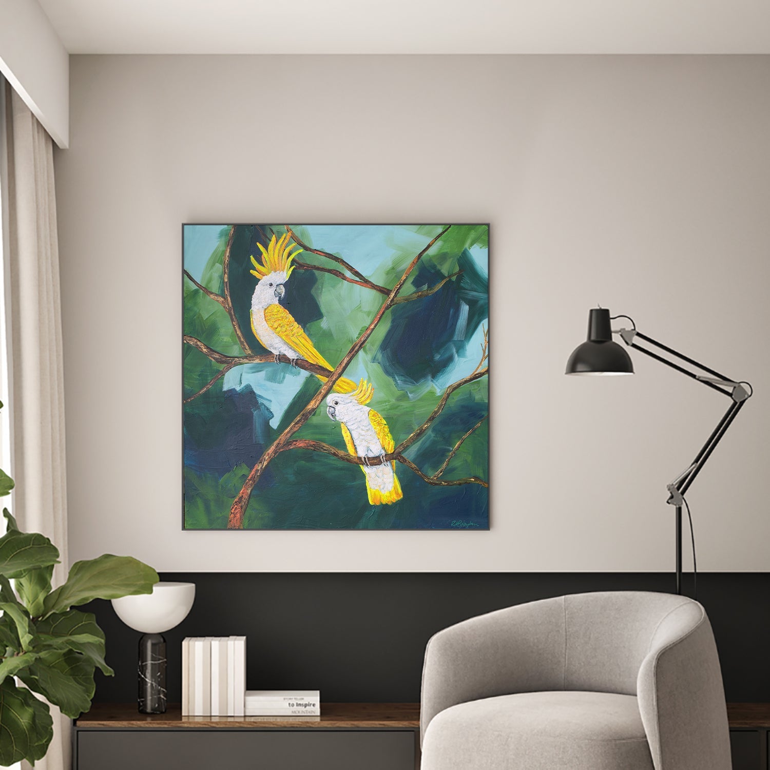 wall-art-print-canvas-poster-framed-Cock or two-2