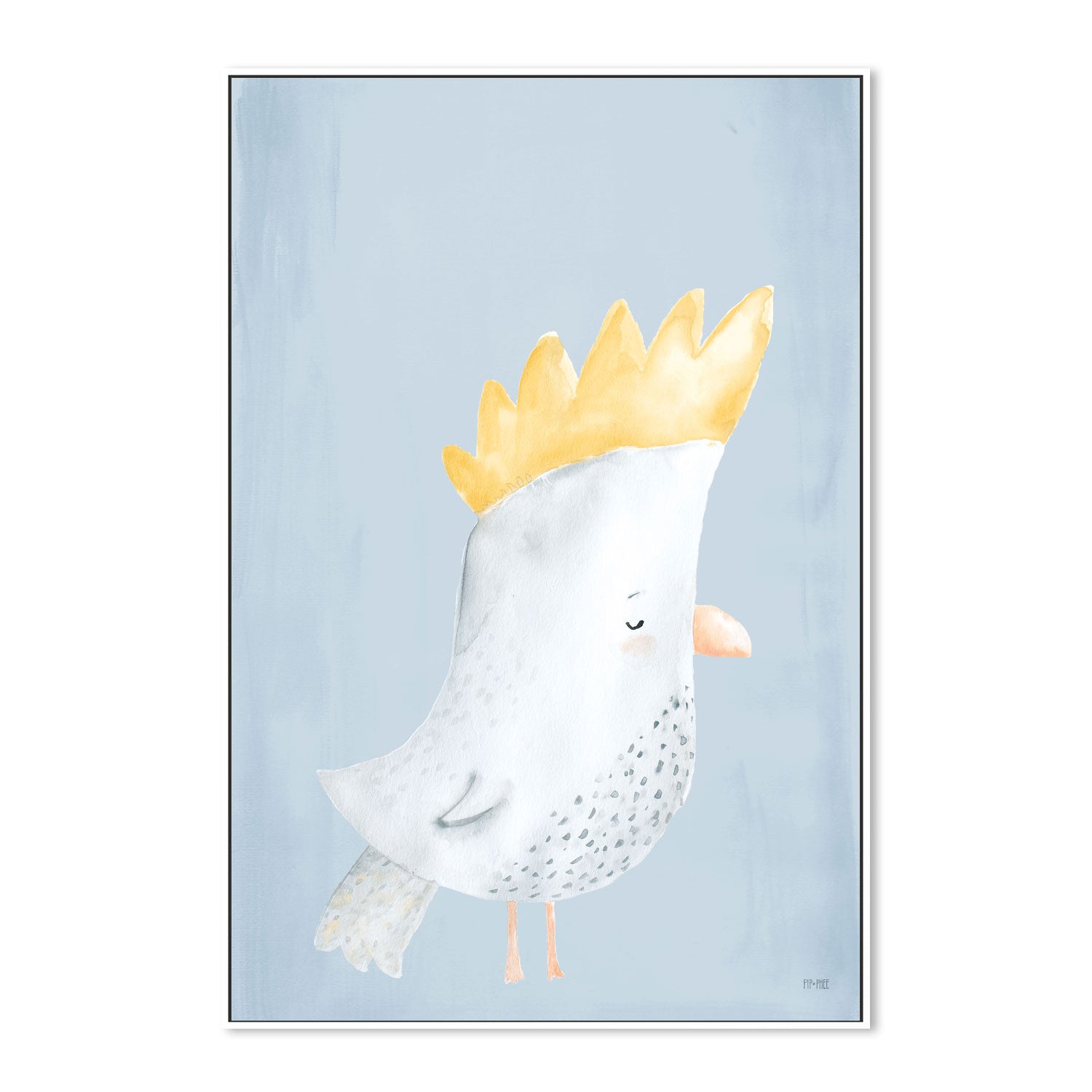 wall-art-print-canvas-poster-framed-Cockatoo Critter Print Blue , By Pip and Phee-5
