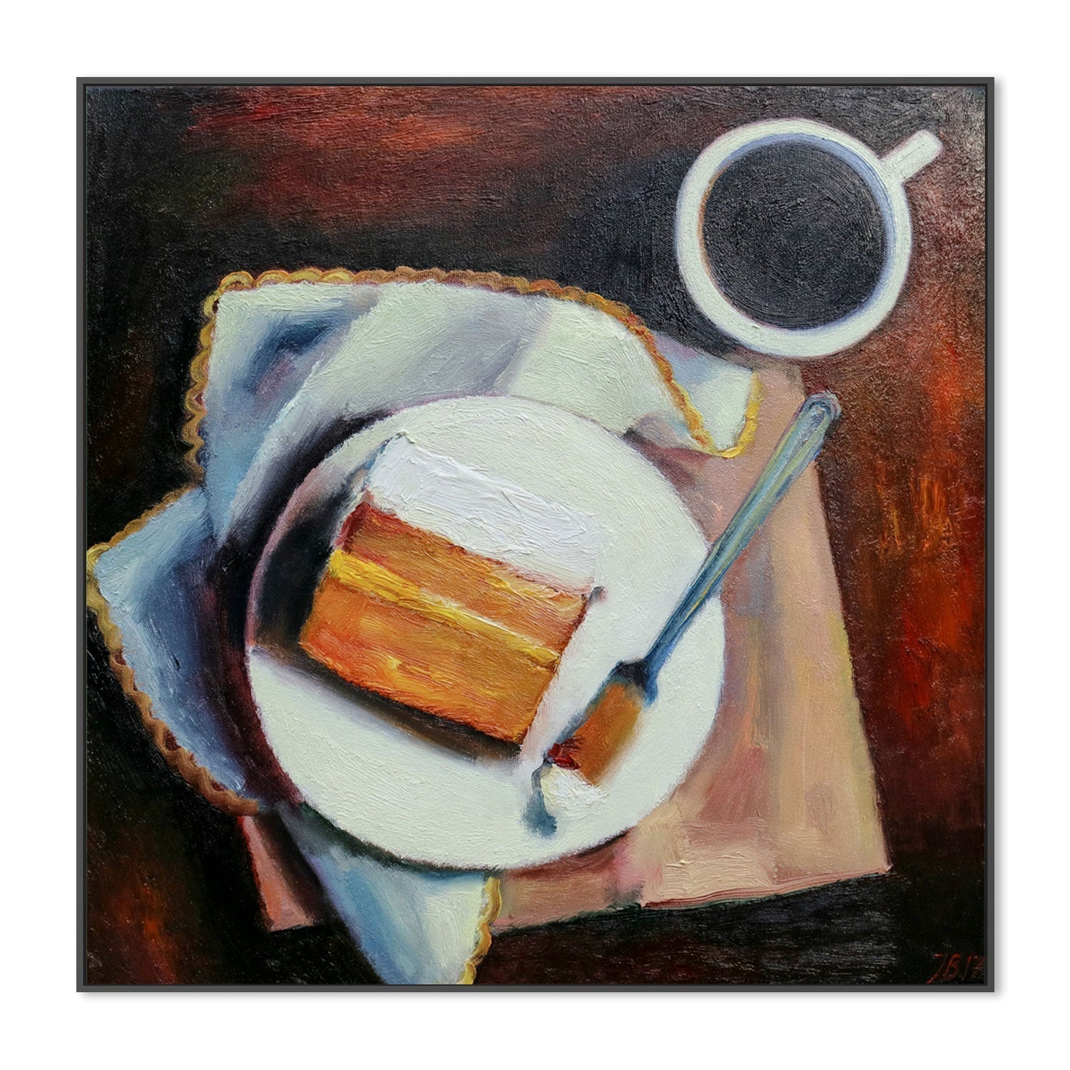wall-art-print-canvas-poster-framed-Coffee And Cake , By Ieva Baklane-GIOIA-WALL-ART