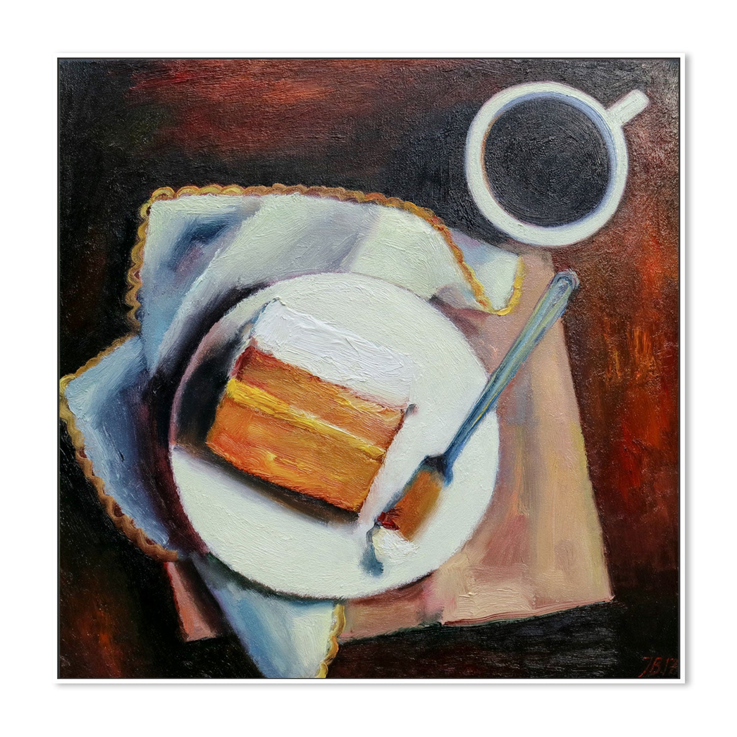 wall-art-print-canvas-poster-framed-Coffee And Cake , By Ieva Baklane-GIOIA-WALL-ART