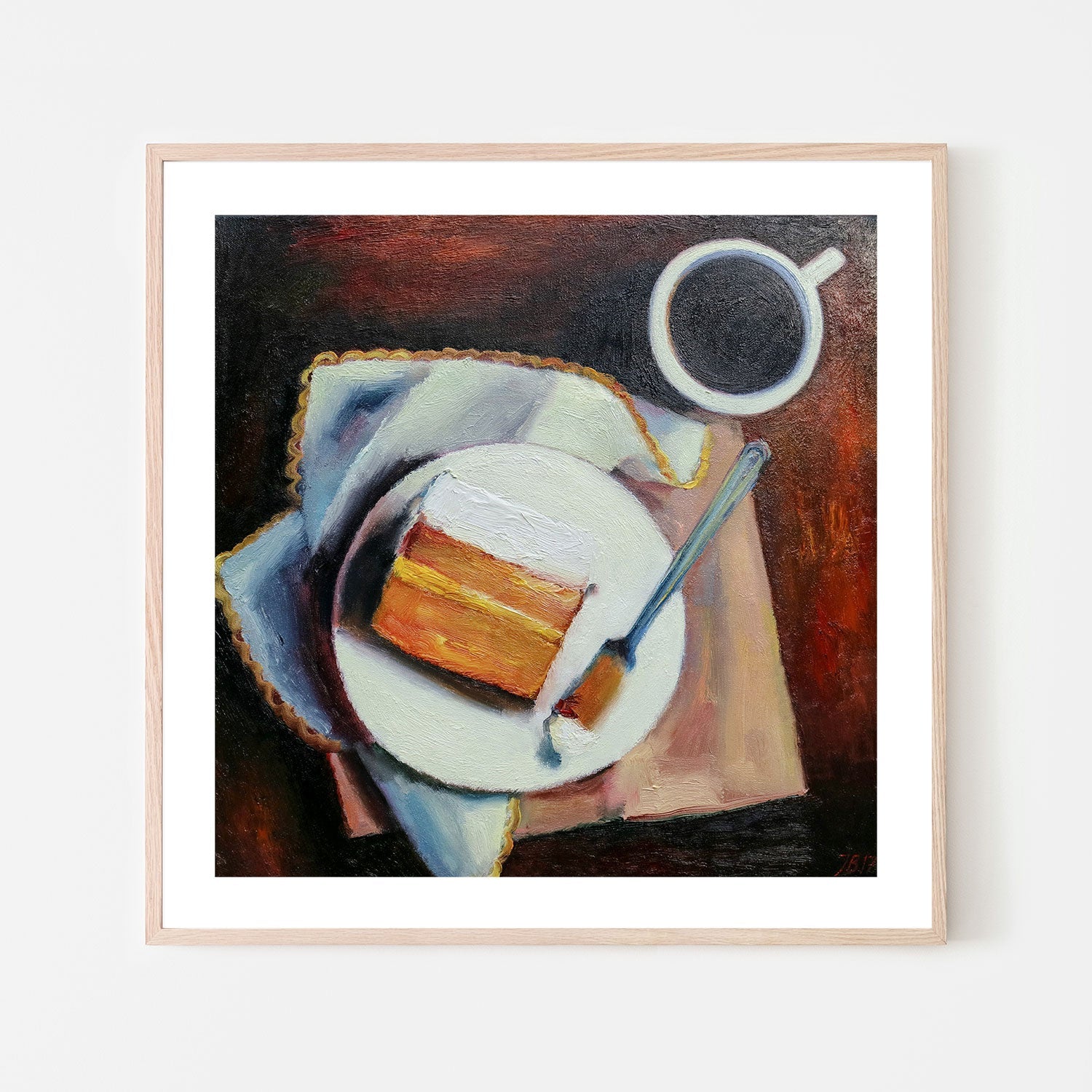 wall-art-print-canvas-poster-framed-Coffee And Cake , By Ieva Baklane-GIOIA-WALL-ART