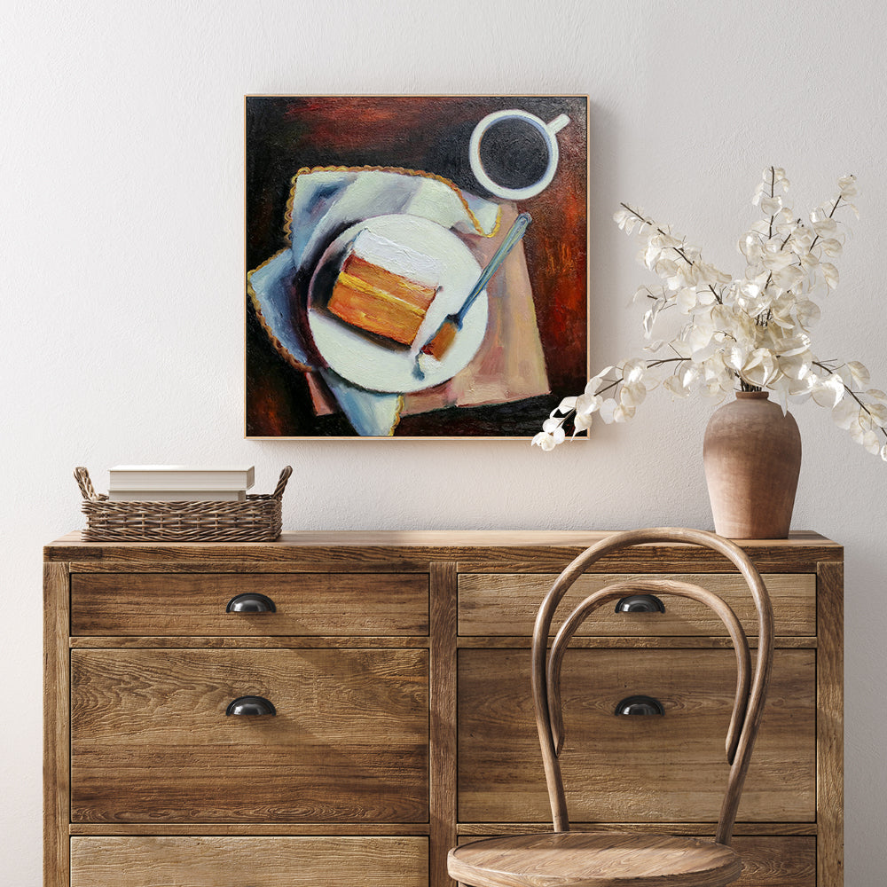 wall-art-print-canvas-poster-framed-Coffee And Cake , By Ieva Baklane-GIOIA-WALL-ART