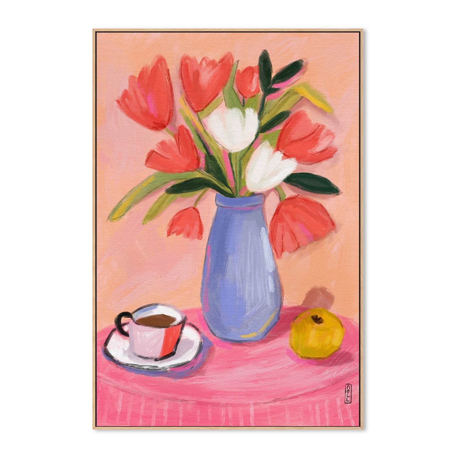 wall-art-print-canvas-poster-framed-Coffee and Flowers-4