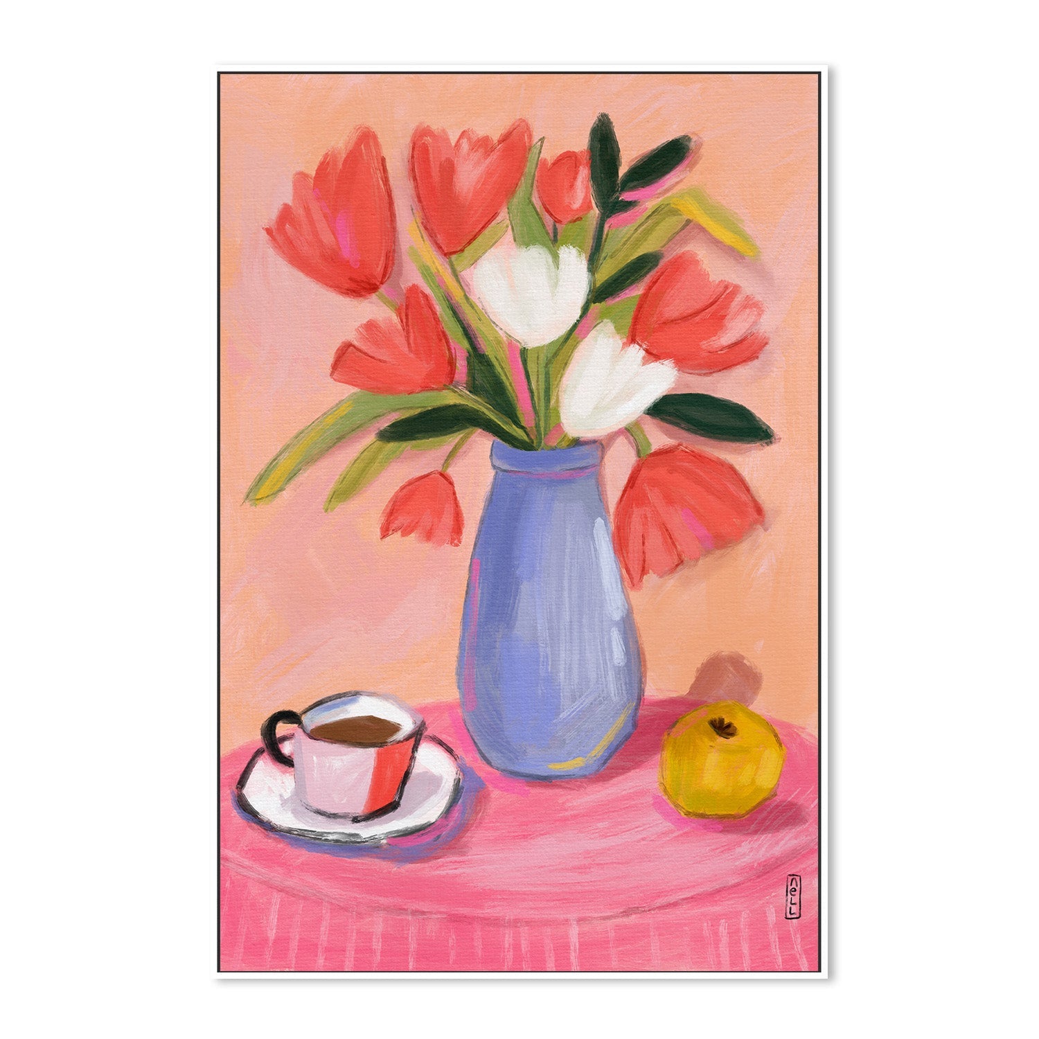 wall-art-print-canvas-poster-framed-Coffee and Flowers-5