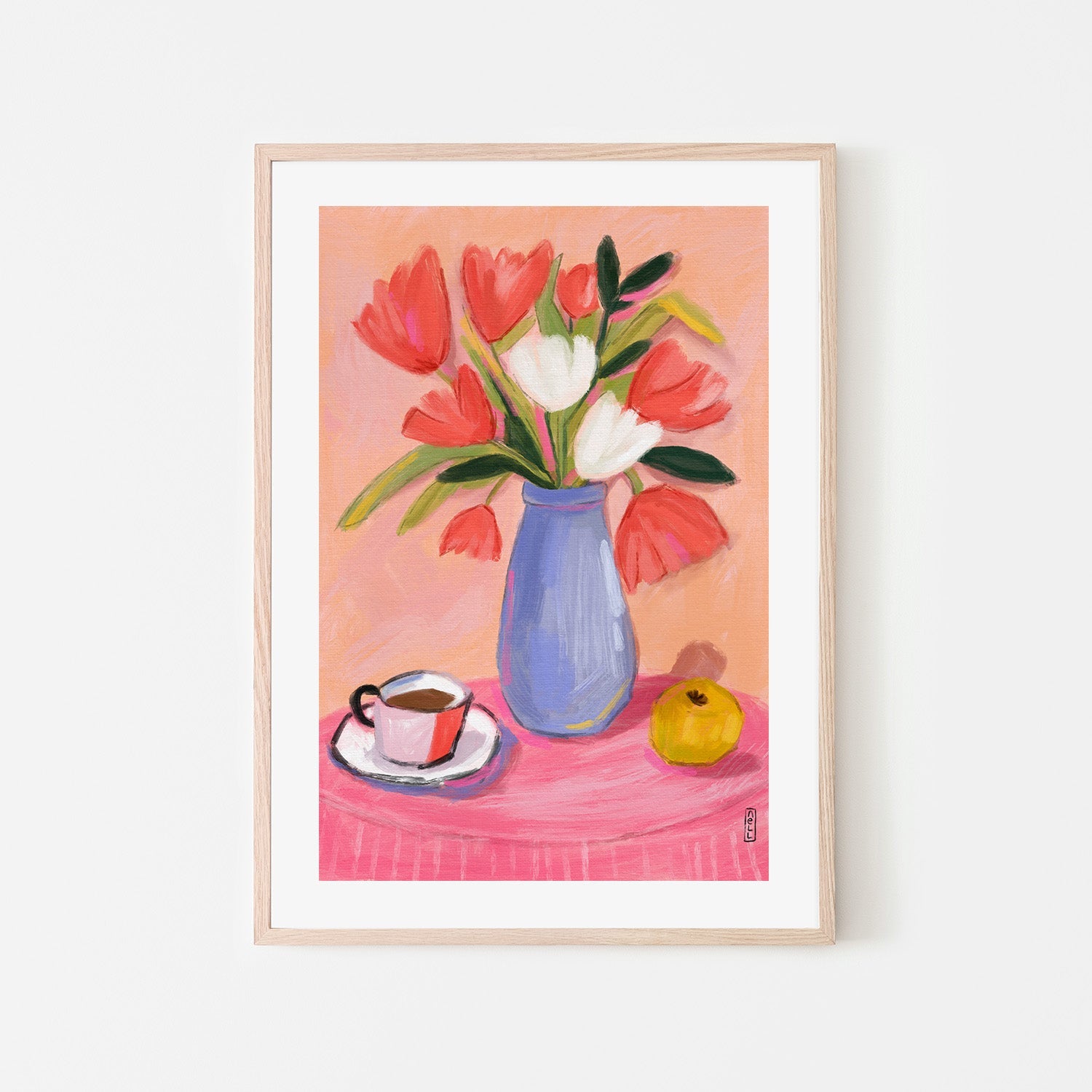 wall-art-print-canvas-poster-framed-Coffee and Flowers-6