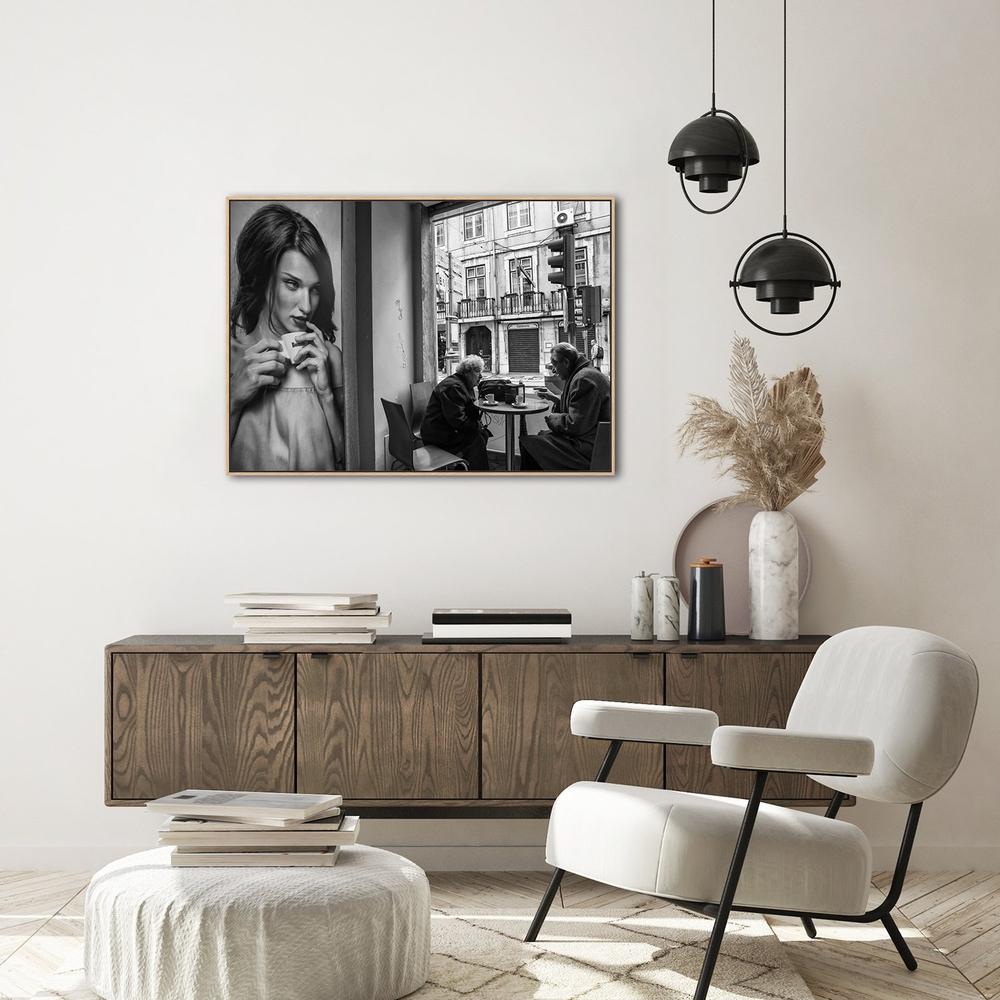 wall-art-print-canvas-poster-framed-Coffee'S Conversations, By Luis Sarmento-by-Plus X Studio-Gioia Wall Art