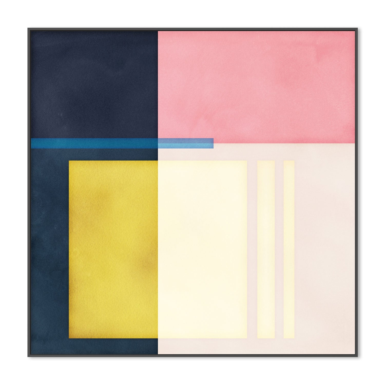 wall-art-print-canvas-poster-framed-Color Block Square, Style A , By Nina Blue-3