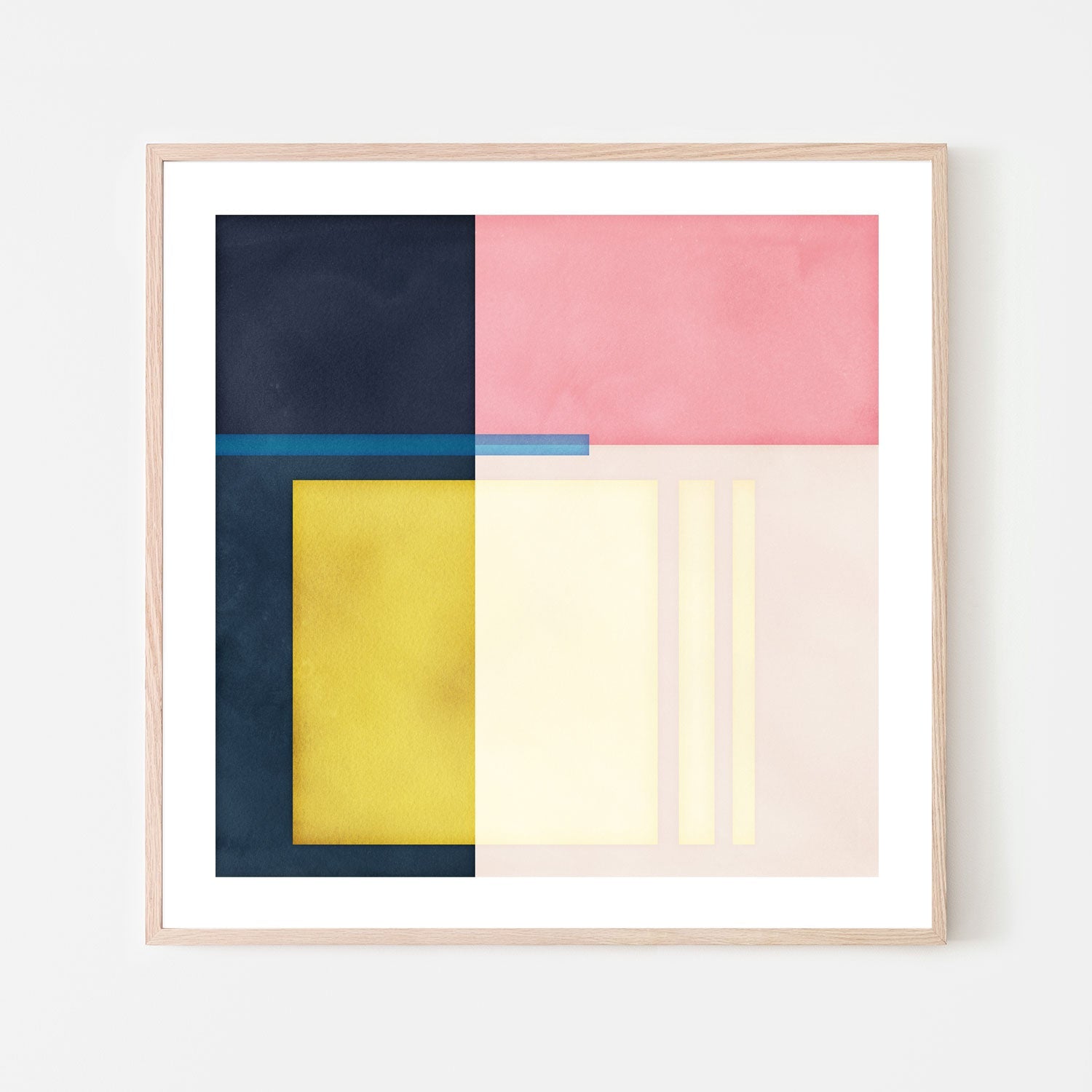 wall-art-print-canvas-poster-framed-Color Block Square, Style A , By Nina Blue-6