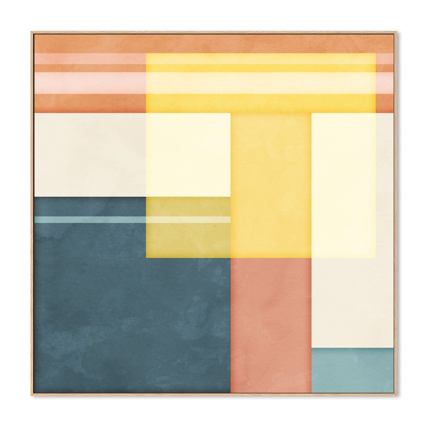 wall-art-print-canvas-poster-framed-Color Block Square, Style C , By Nina Blue-4