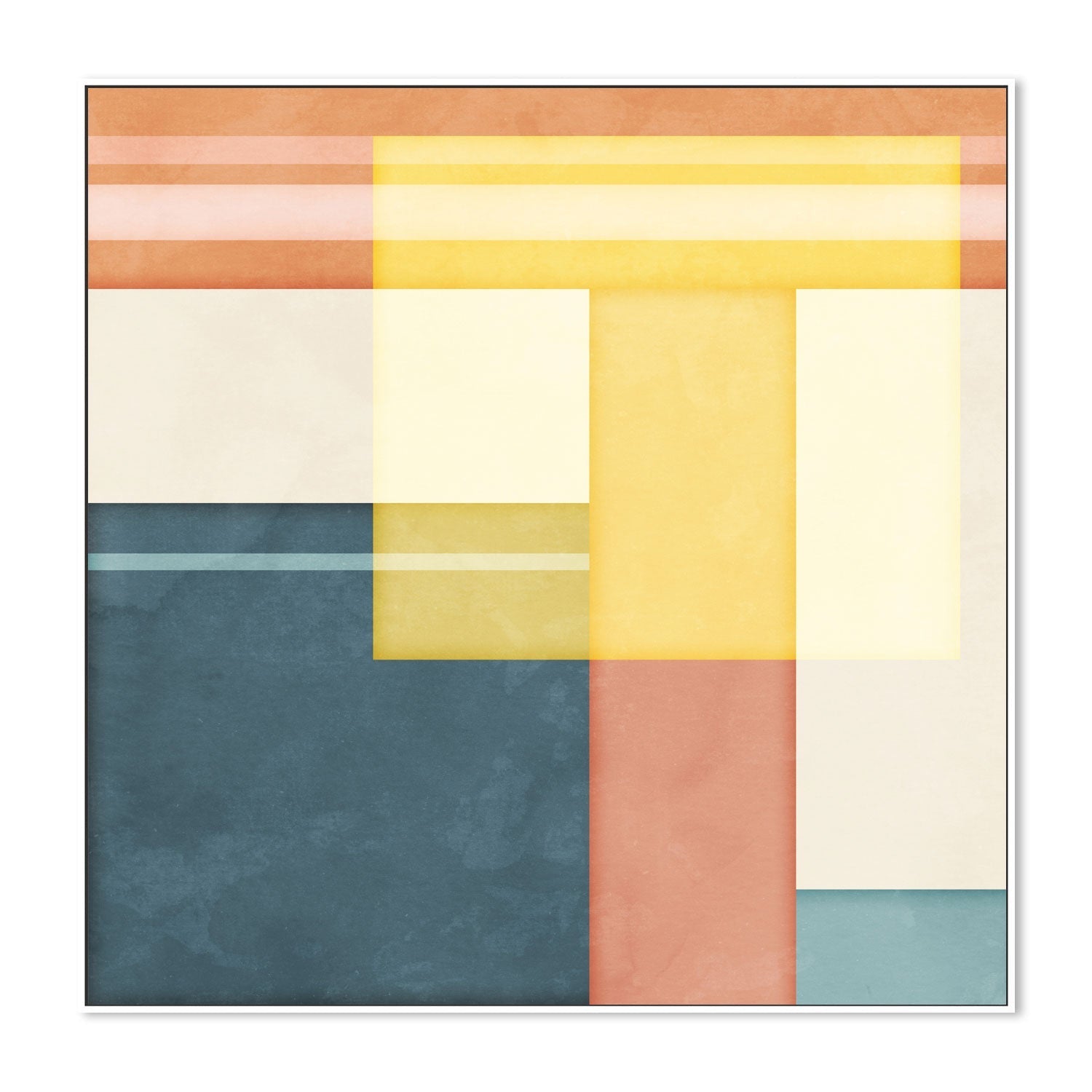 wall-art-print-canvas-poster-framed-Color Block Square, Style C , By Nina Blue-5