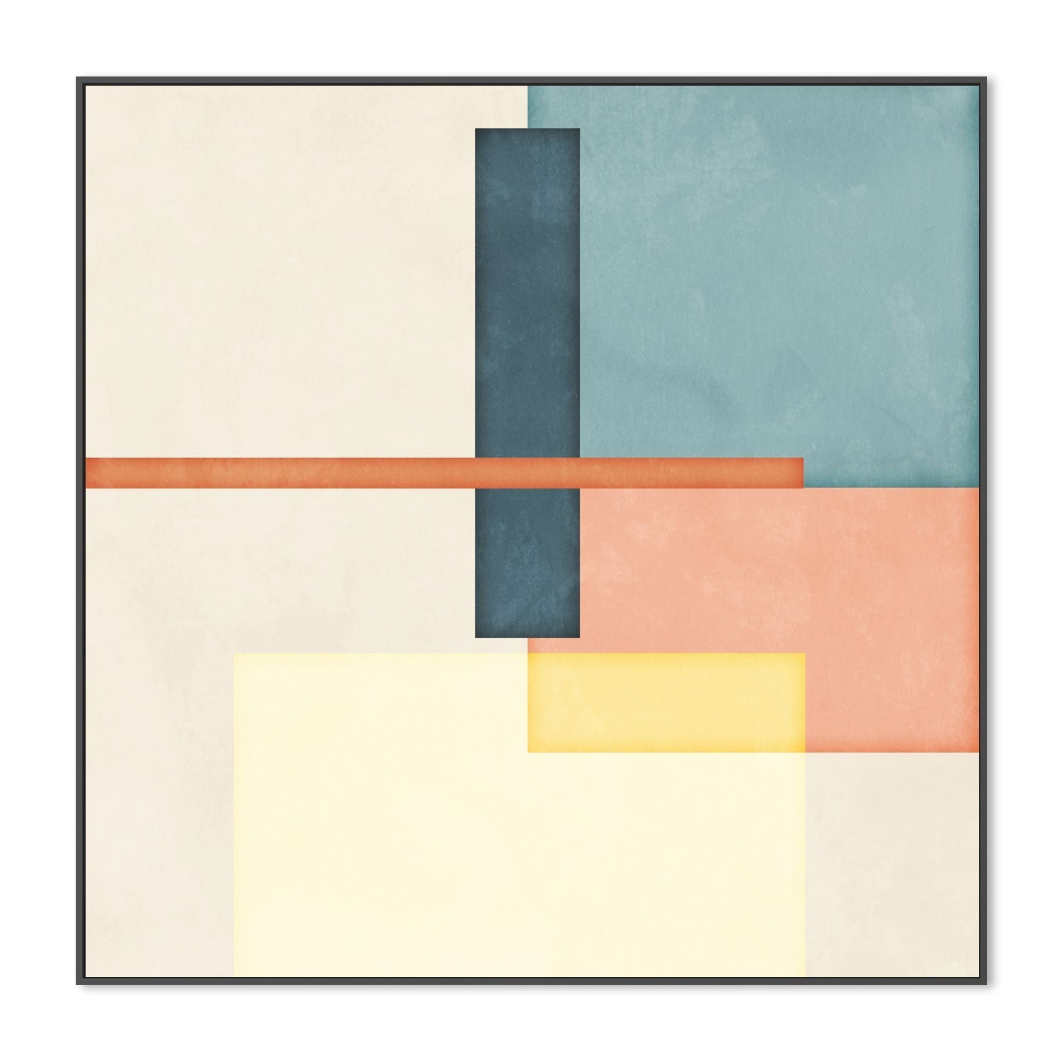 wall-art-print-canvas-poster-framed-Color Block Square, Style D , By Nina Blue-3