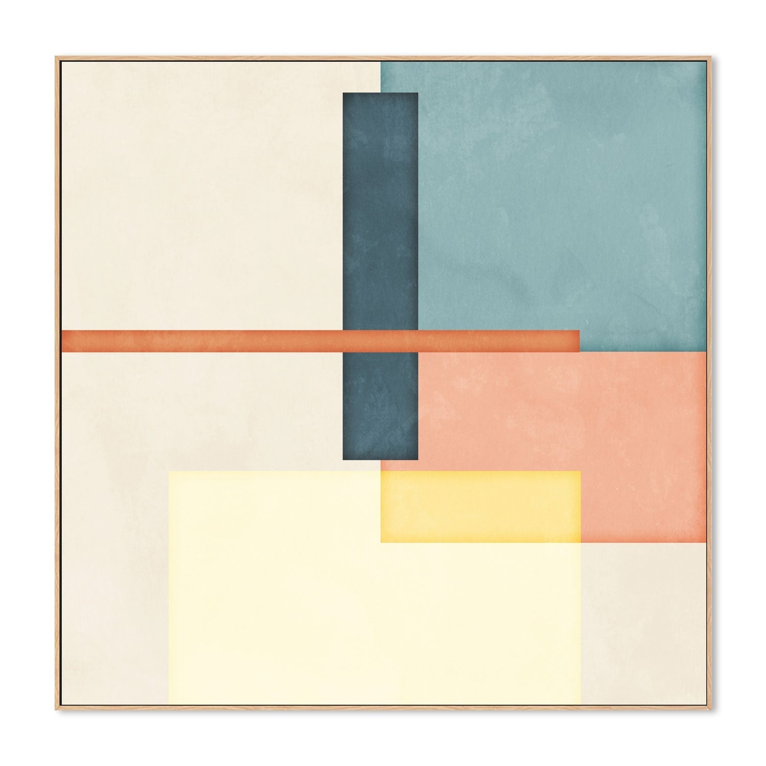 wall-art-print-canvas-poster-framed-Color Block Square, Style D , By Nina Blue-4