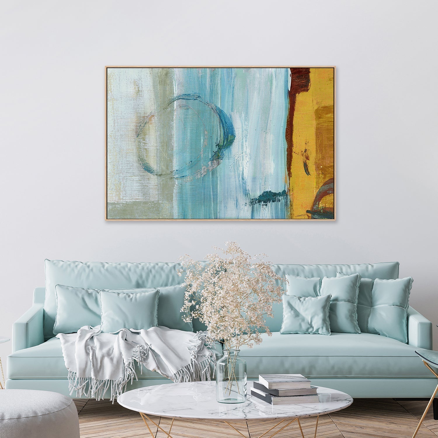 wall-art-print-canvas-poster-framed-Color Blocking In Blue , By Linda Todd Buikema-7