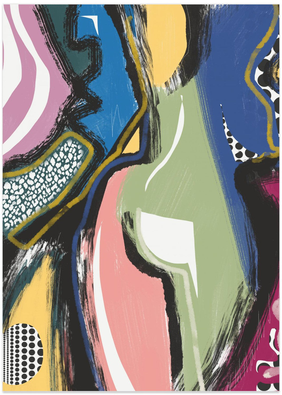 wall-art-print-canvas-poster-framed-Colorful Abstract Bum , By Little Dean-1