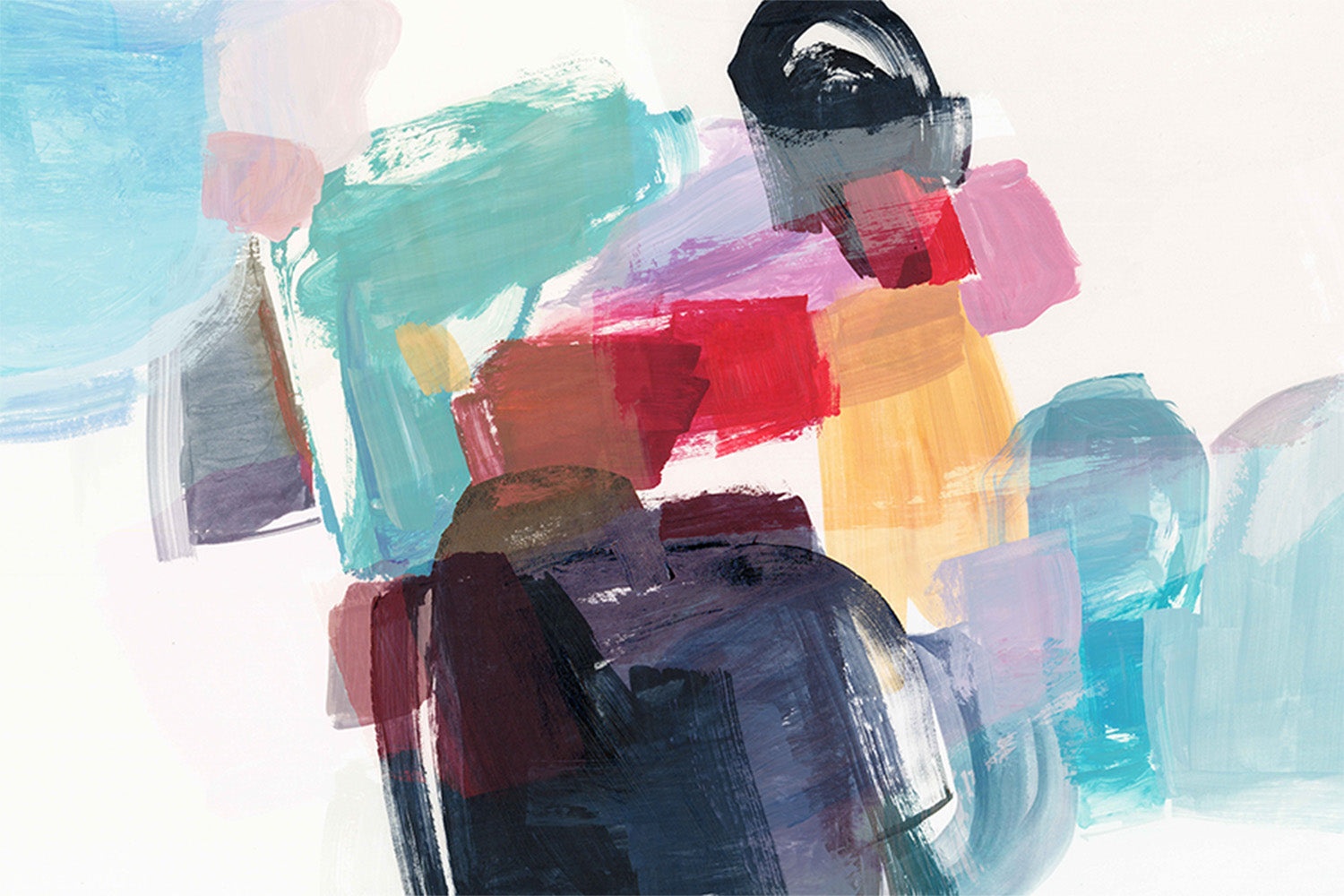 wall-art-print-canvas-poster-framed-Colorful Abstract Harmony-1