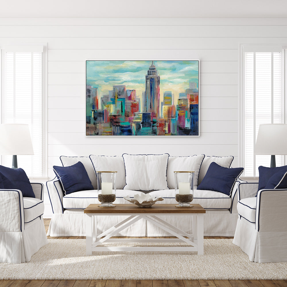wall-art-print-canvas-poster-framed-Colorful Day in Manhattan-by-Silvia Vassileva-Gioia Wall Art