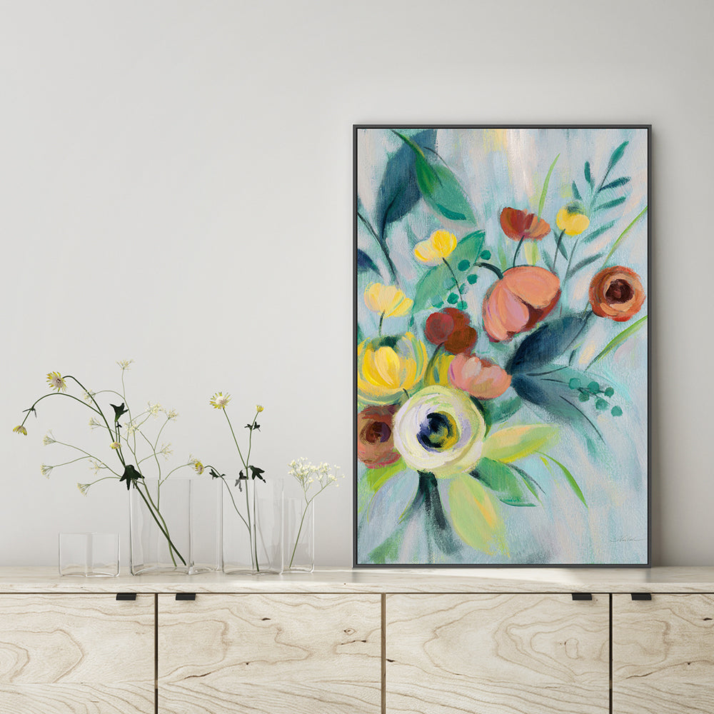 wall-art-print-canvas-poster-framed-Colorful Elegant Floral, Style A-by-Silvia Vassileva-Gioia Wall Art
