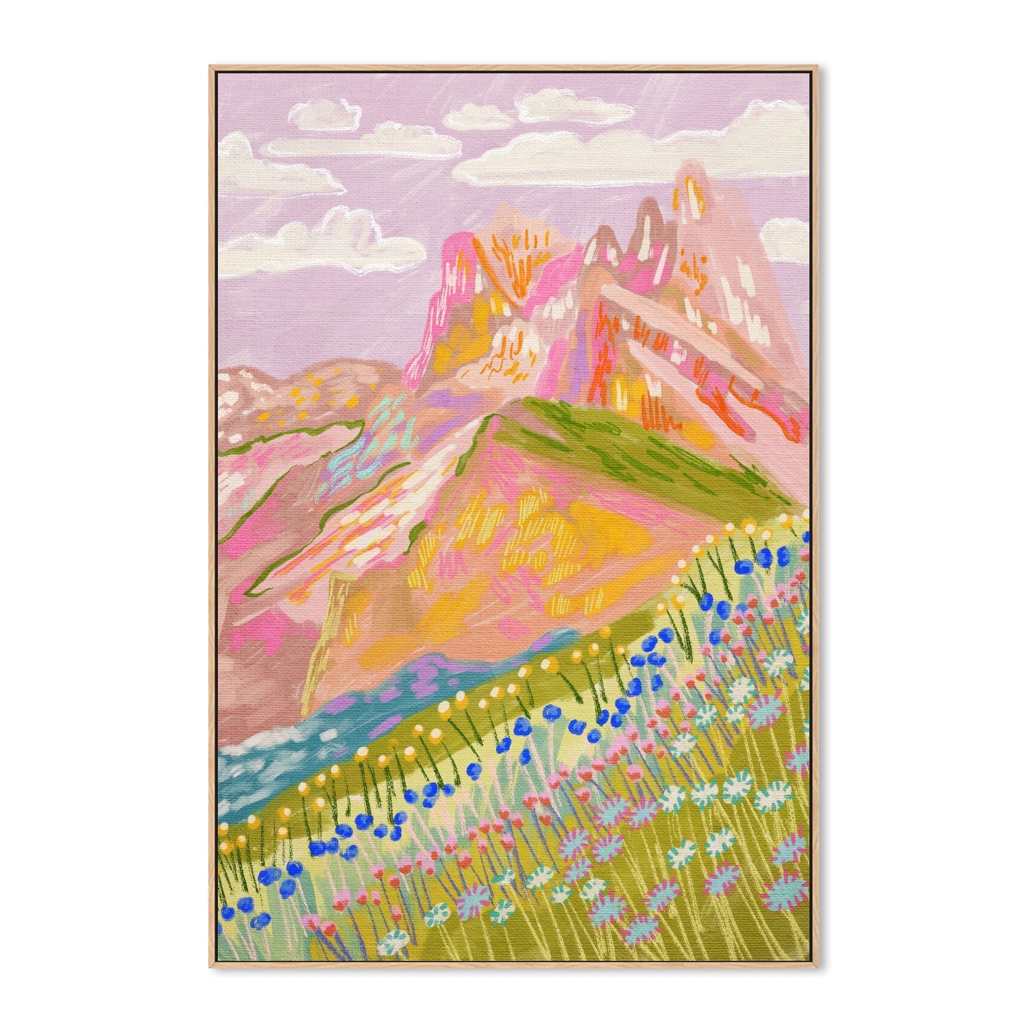 wall-art-print-canvas-poster-framed-Colorful Mountain In Winter , By Kartika Paramita-4