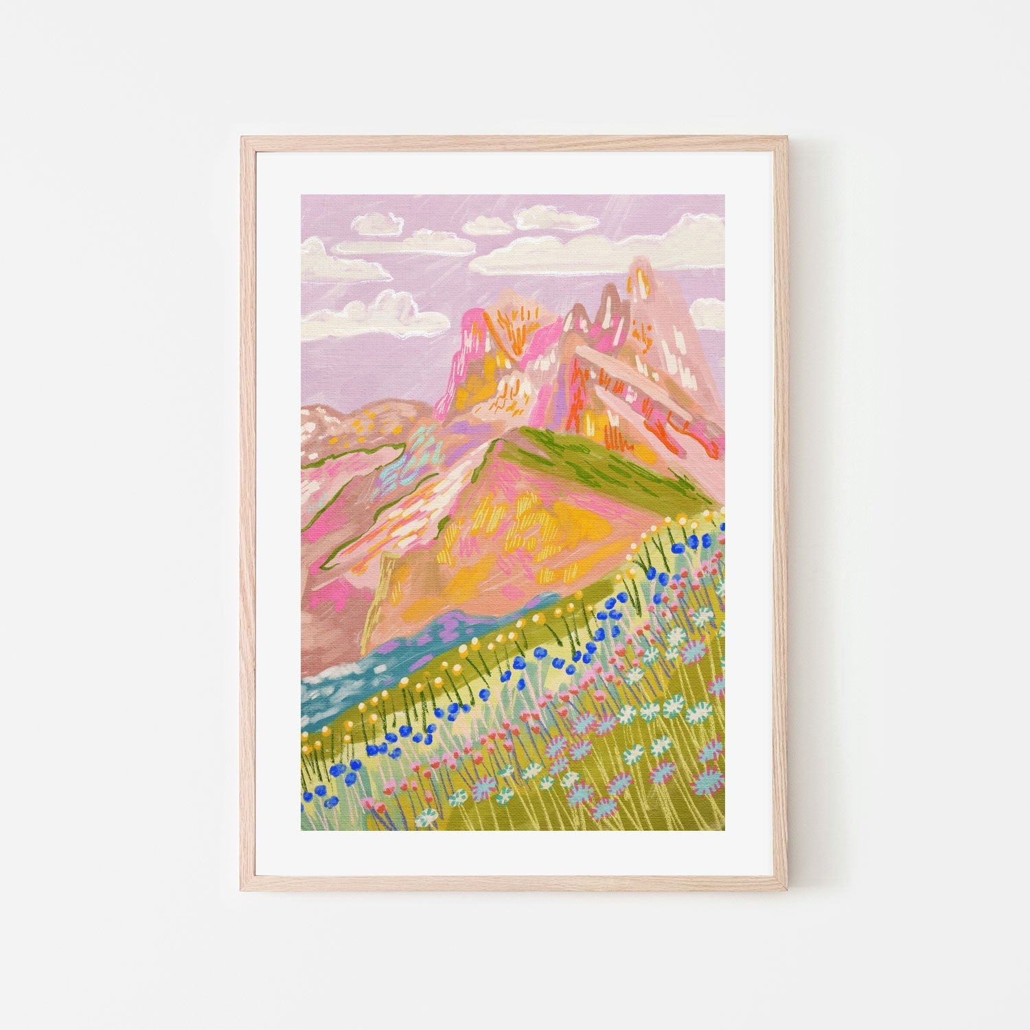 wall-art-print-canvas-poster-framed-Colorful Mountain In Winter , By Kartika Paramita-6