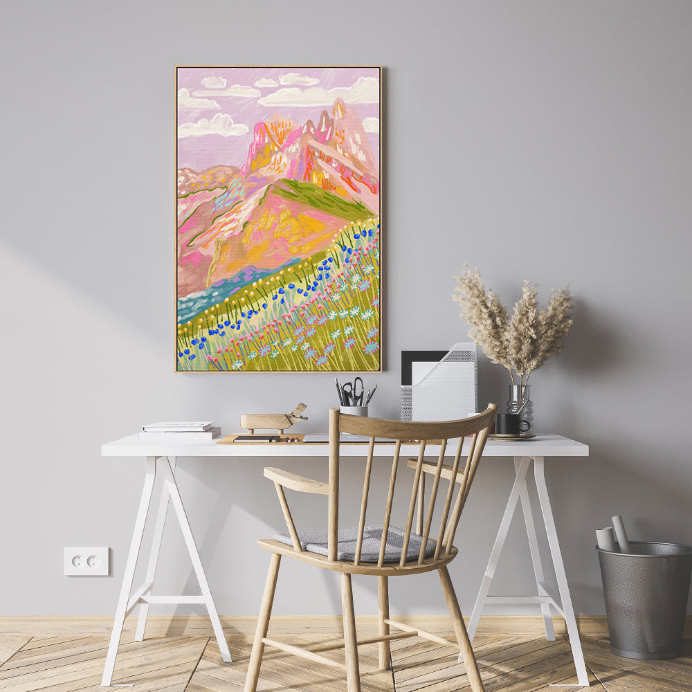 wall-art-print-canvas-poster-framed-Colorful Mountain In Winter , By Kartika Paramita-7