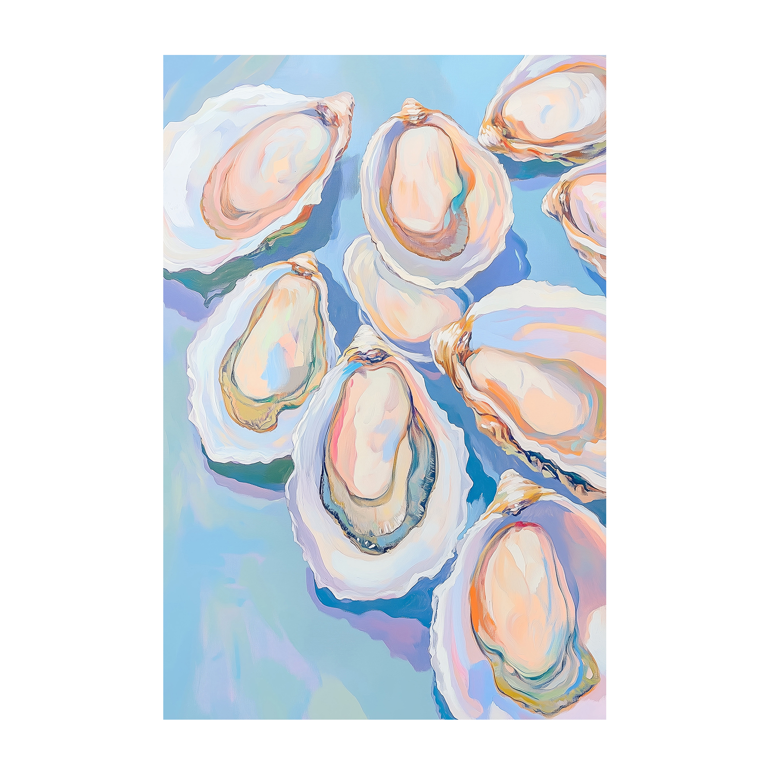 wall-art-print-canvas-poster-framed-Colorful Oysters , By Melloi Art Prints-1