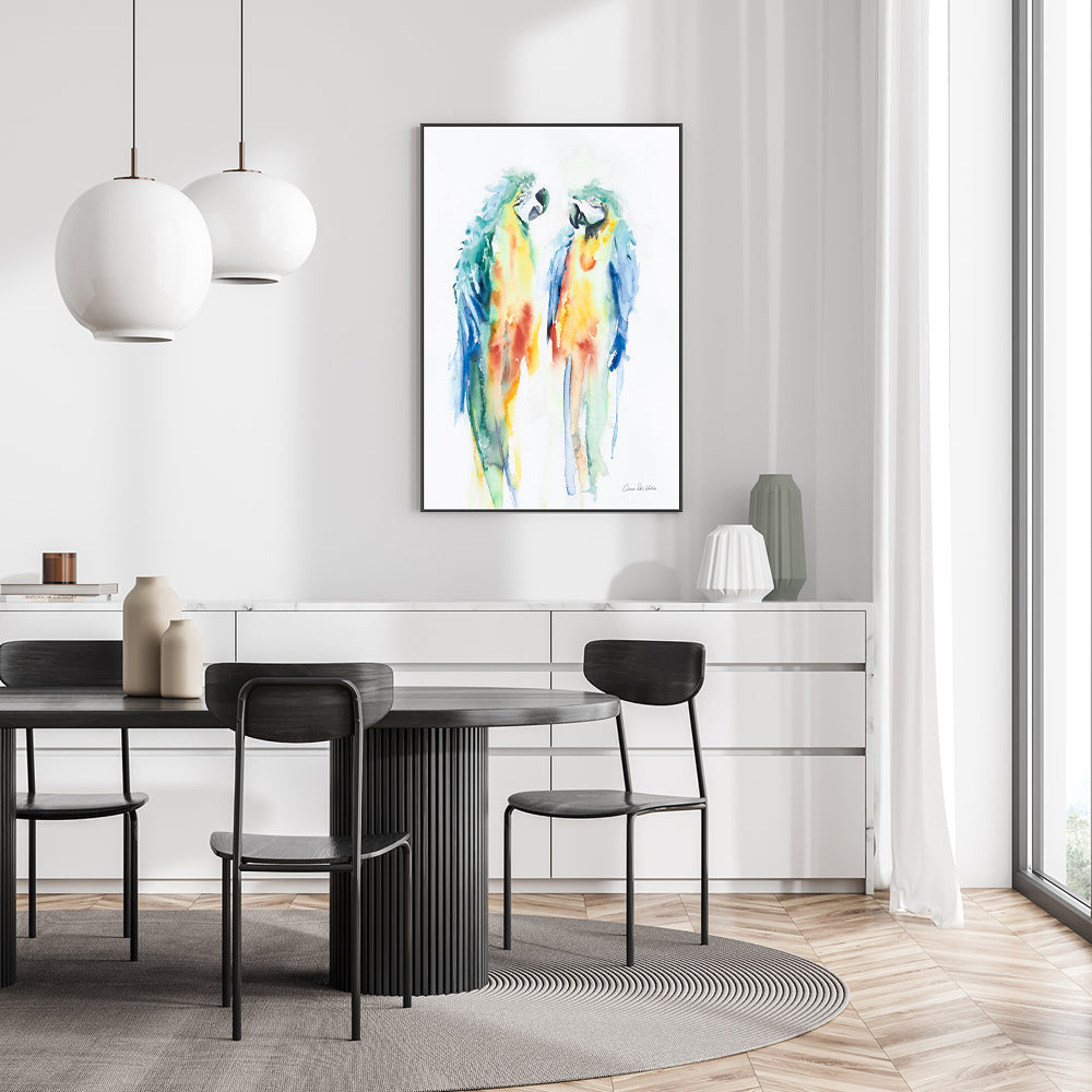 wall-art-print-canvas-poster-framed-Colorful Parrots , By Aimee Del Valle-GIOIA-WALL-ART