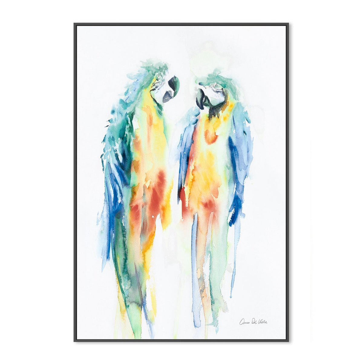 wall-art-print-canvas-poster-framed-Colorful Parrots , By Aimee Del Valle-GIOIA-WALL-ART