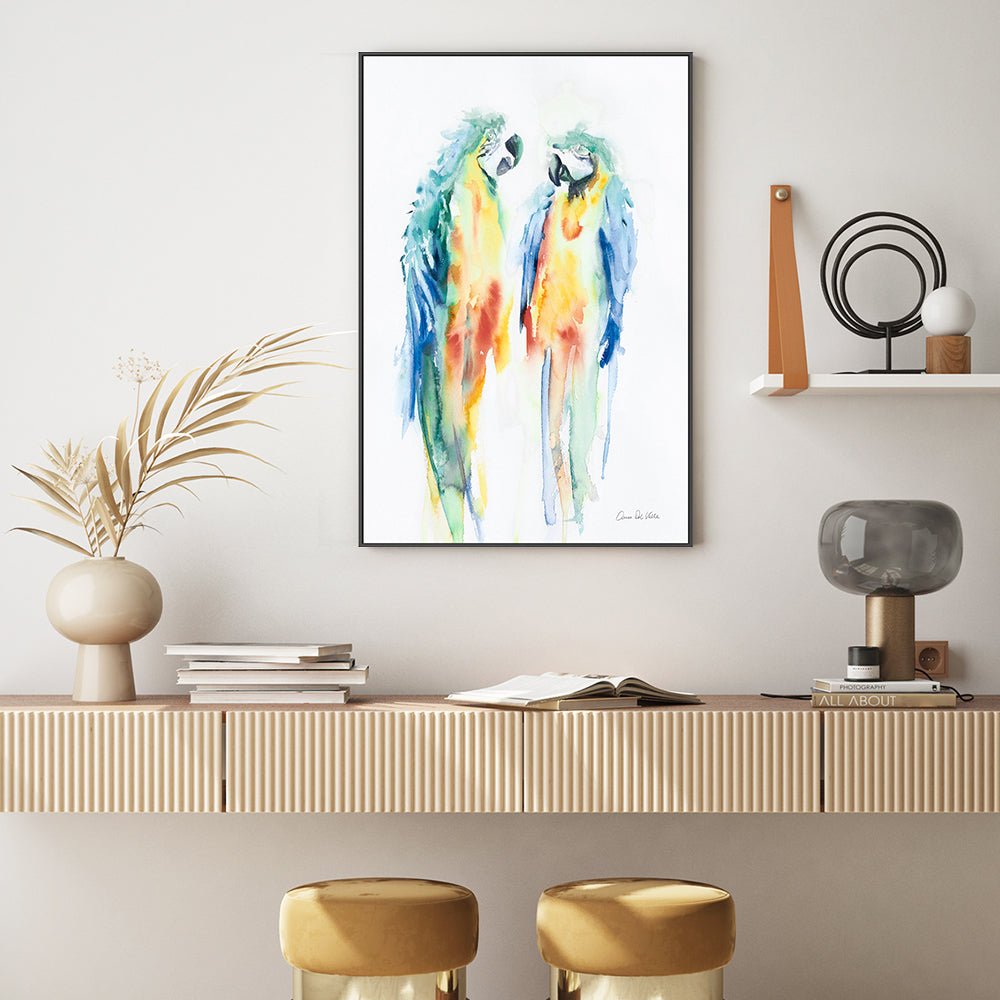 wall-art-print-canvas-poster-framed-Colorful Parrots , By Aimee Del Valle-GIOIA-WALL-ART