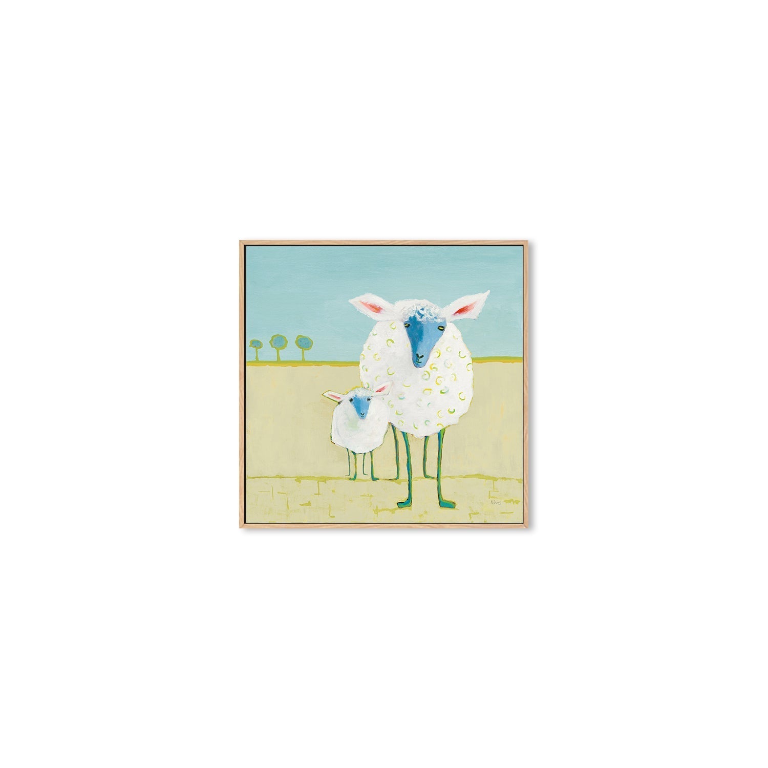 wall-art-print-canvas-poster-framed-Colorful Sheep , By Phyllis Adams-4