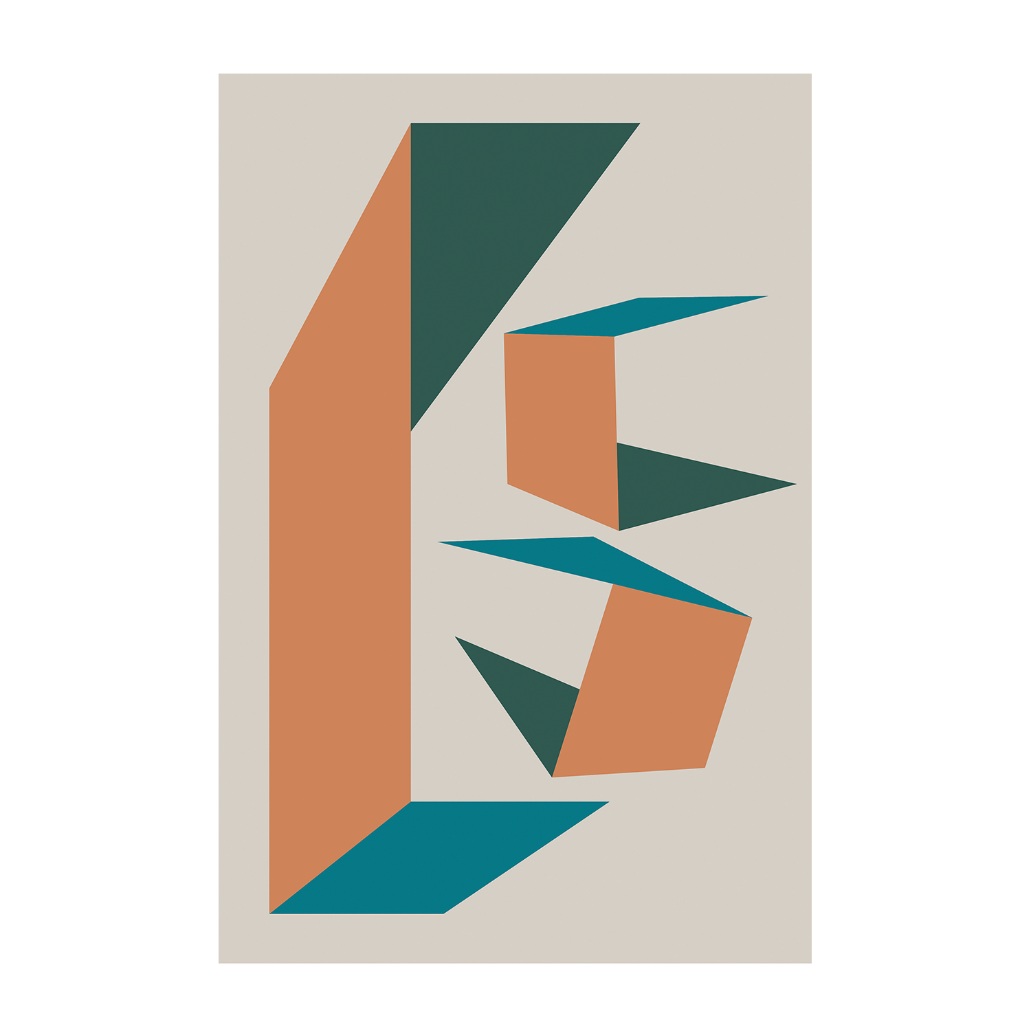 wall-art-print-canvas-poster-framed-Colour Angles, Style B-1