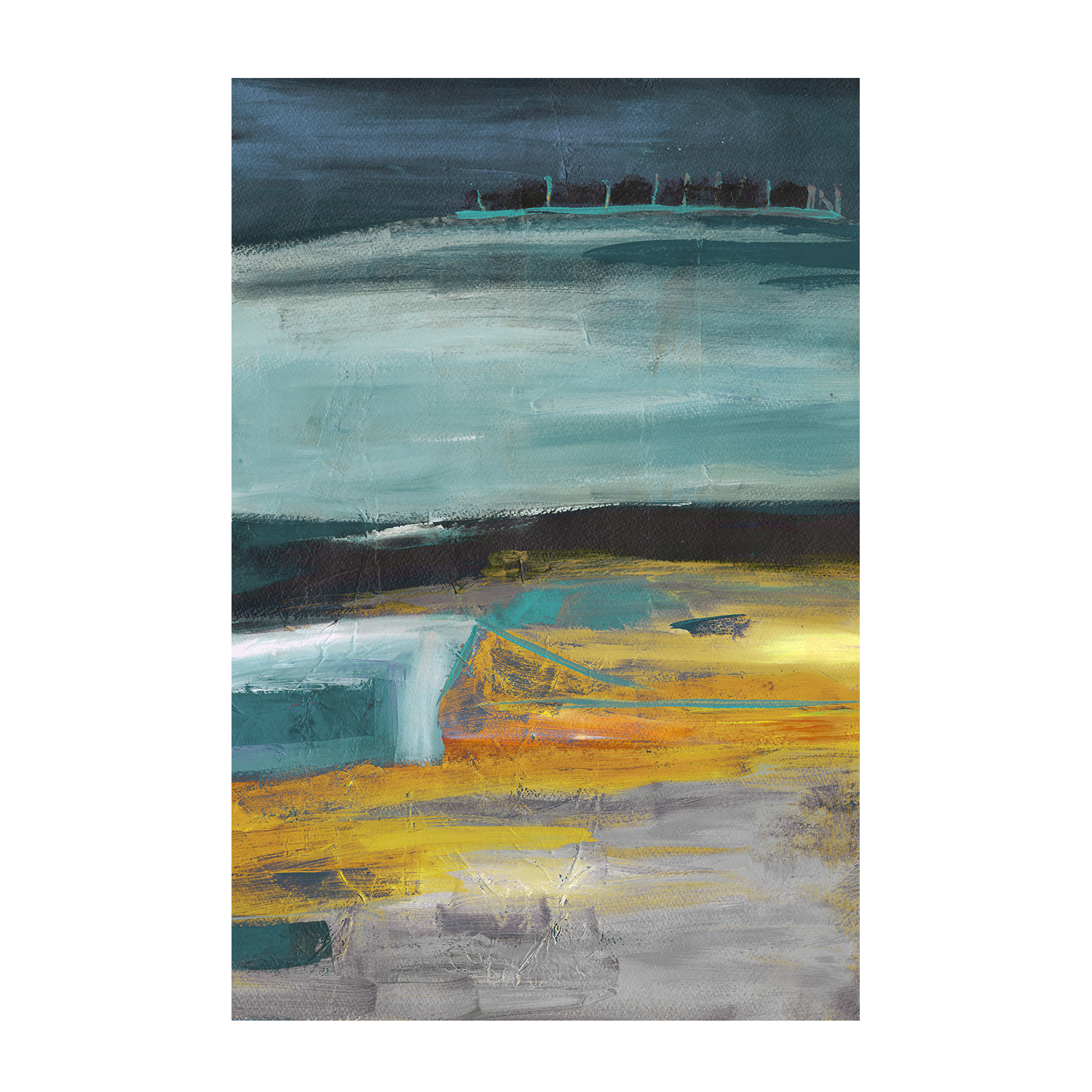 wall-art-print-canvas-poster-framed-Colour Block In Blue Green , By Linda Todd Buikema-1