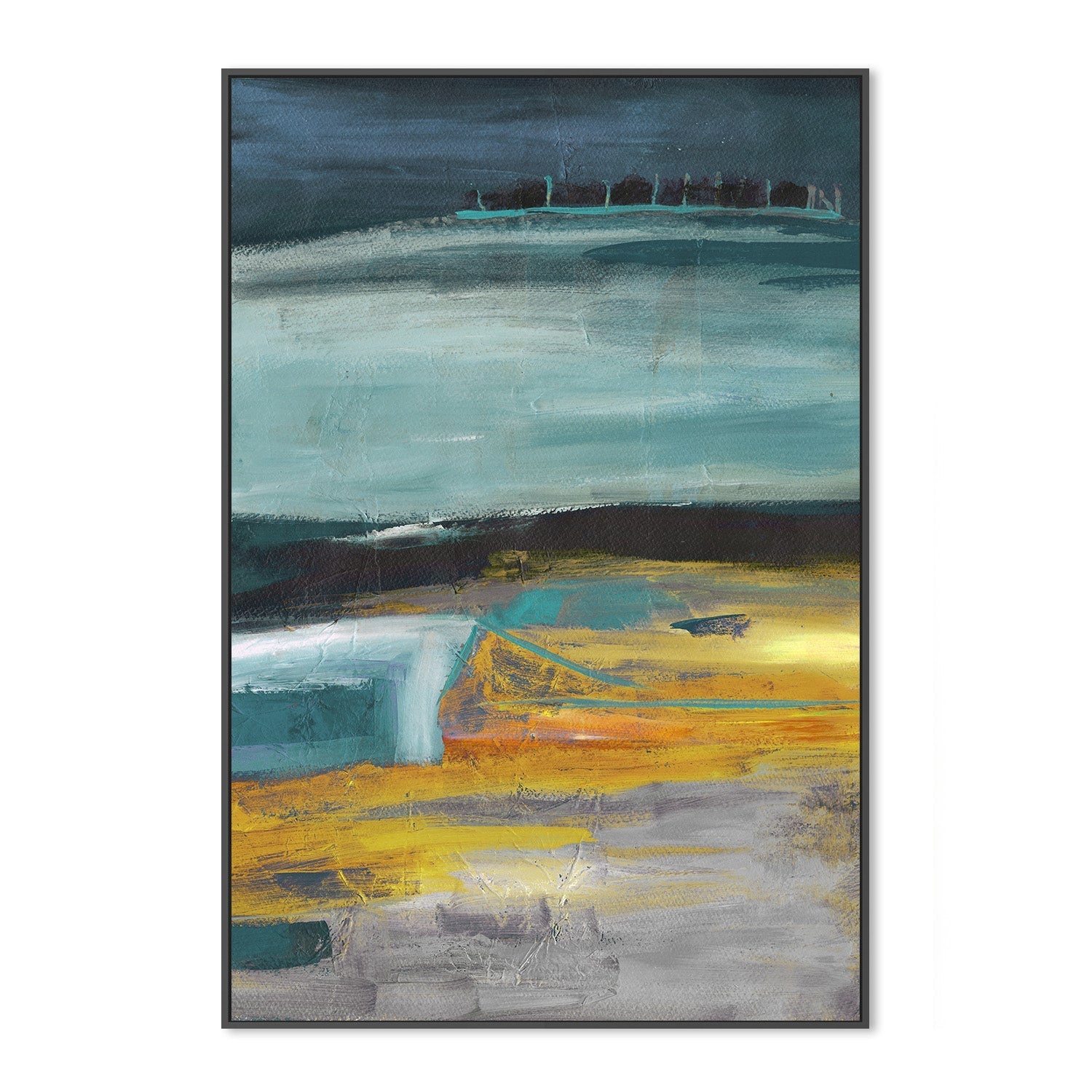 wall-art-print-canvas-poster-framed-Colour Block In Blue Green , By Linda Todd Buikema-3