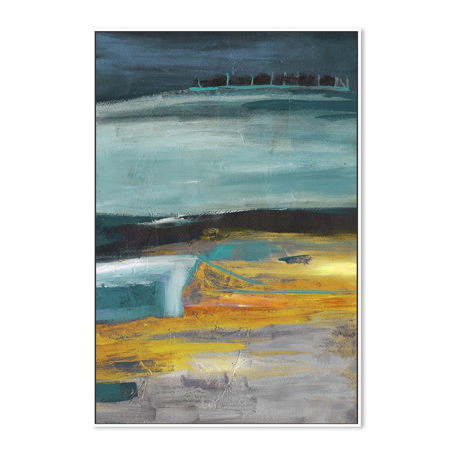 wall-art-print-canvas-poster-framed-Colour Block In Blue Green , By Linda Todd Buikema-5