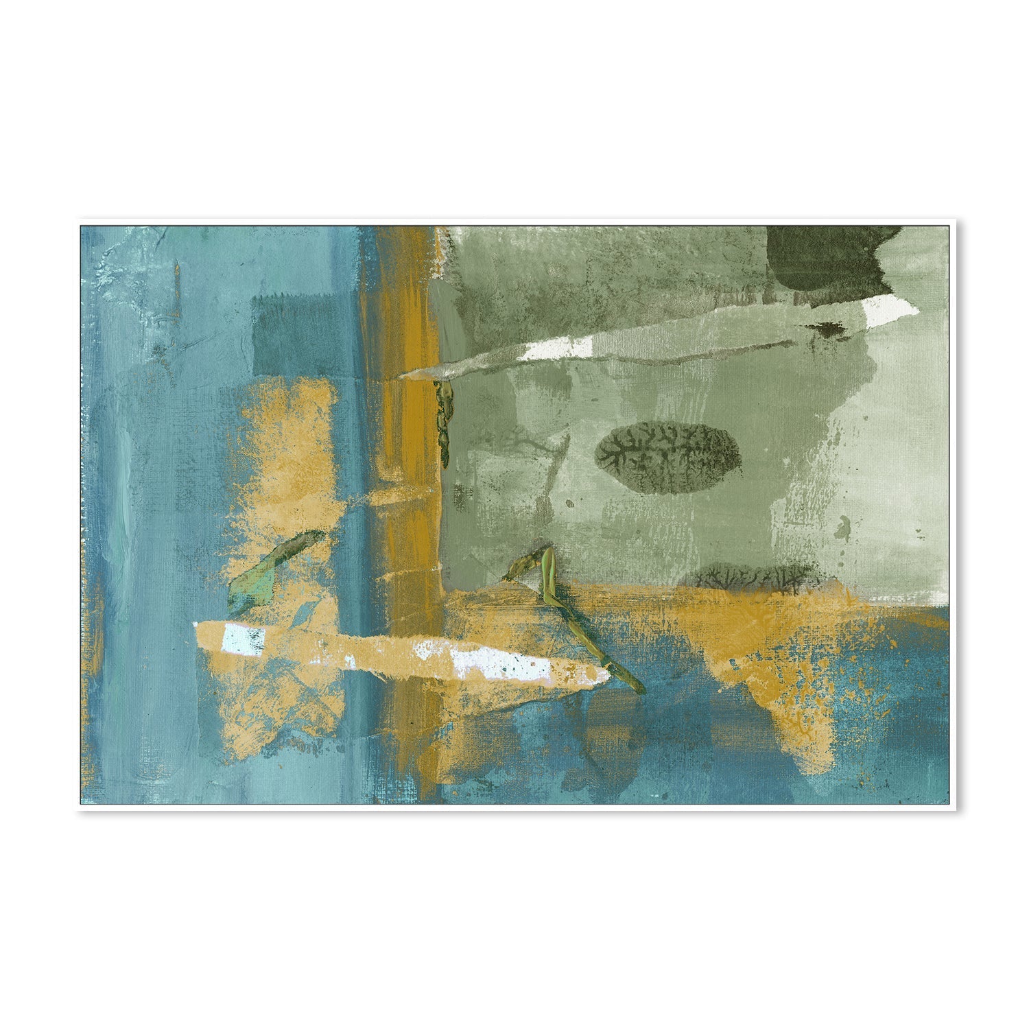 wall-art-print-canvas-poster-framed-Colour Block In Green , By Linda Todd Buikema-5
