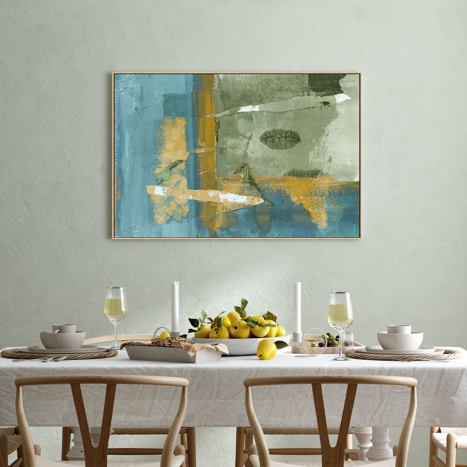 wall-art-print-canvas-poster-framed-Colour Block In Green , By Linda Todd Buikema-7