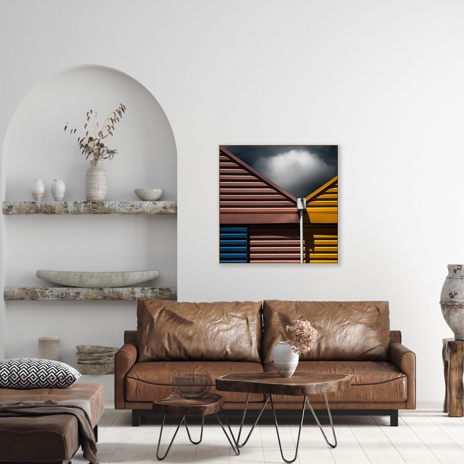 wall-art-print-canvas-poster-framed-Coloured Angular Architecture , By Gilbert Claes-GIOIA-WALL-ART