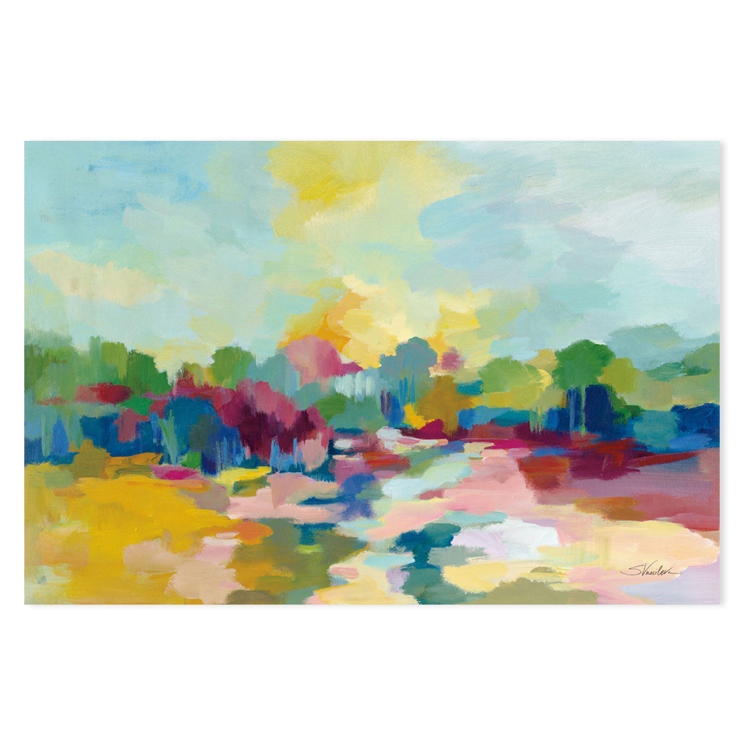 wall-art-print-canvas-poster-framed-Colourful Inlet-by-Silvia Vassileva-Gioia Wall Art
