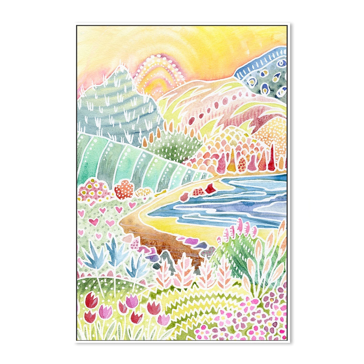 wall-art-print-canvas-poster-framed-Colourful Landscape, Style A , By Jessie Mitchelson-5