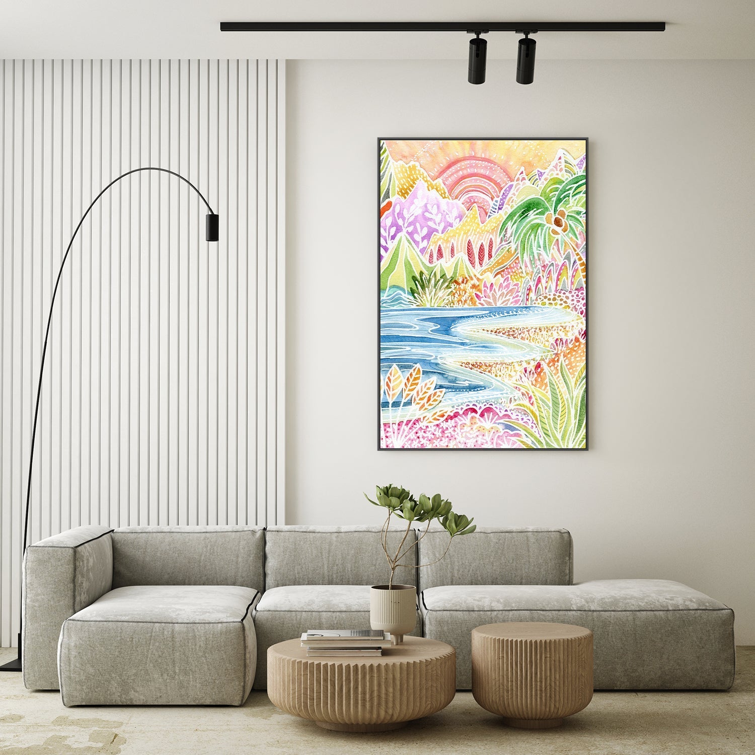 wall-art-print-canvas-poster-framed-Colourful Landscape, Style B , By Jessie Mitchelson-7