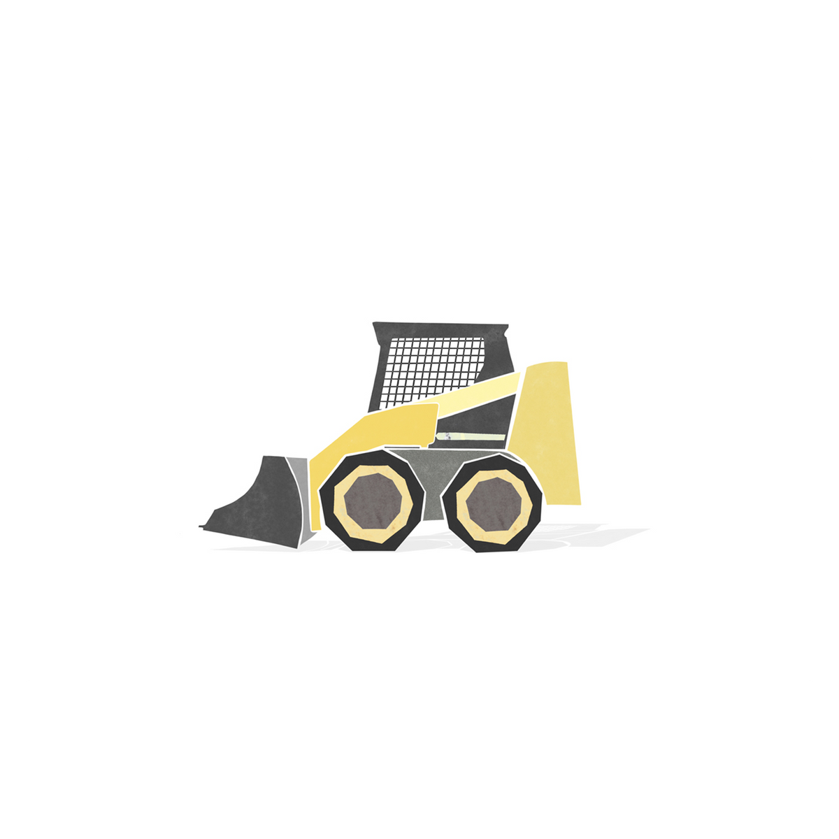 Construction Loader|Canvas Print Poster Wall Art | By Leah Straatsma