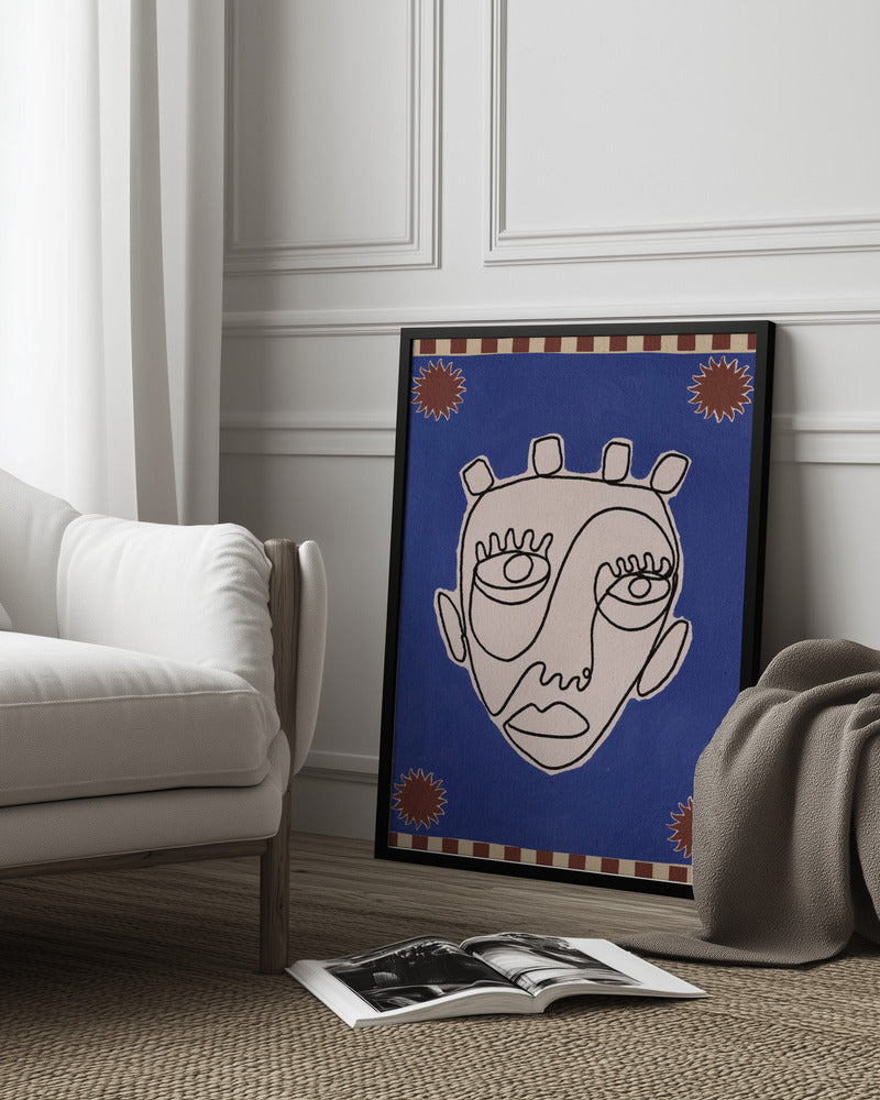 wall-art-print-canvas-poster-framed-Contours in Blue-10