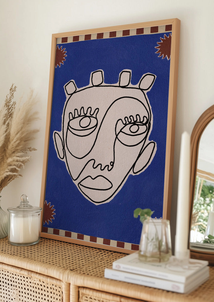 wall-art-print-canvas-poster-framed-Contours in Blue-11