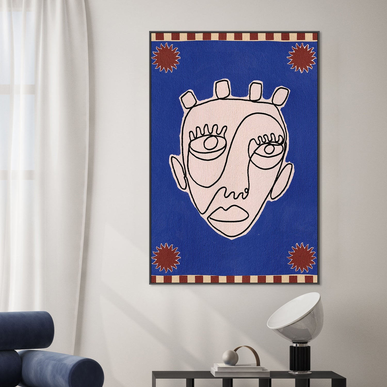 wall-art-print-canvas-poster-framed-Contours in Blue-7