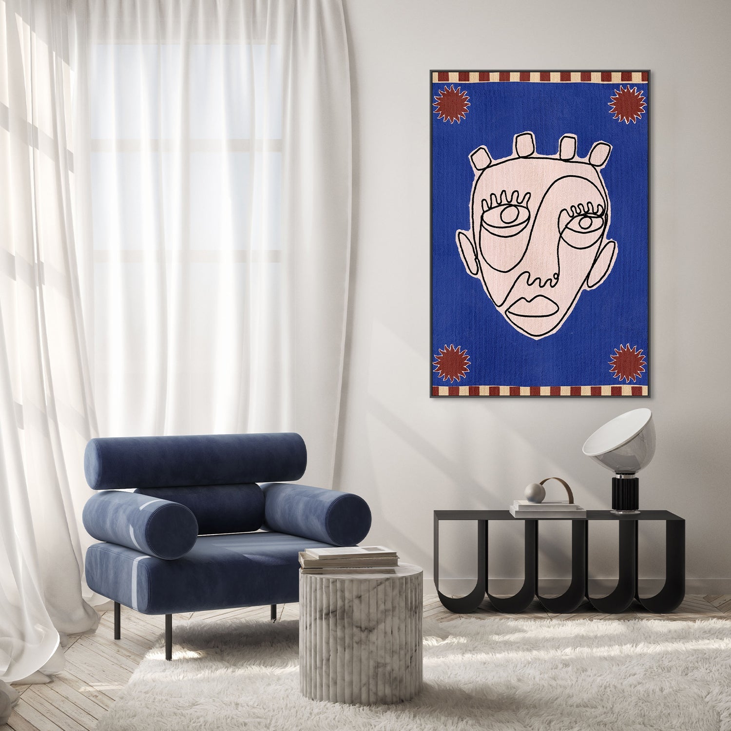 wall-art-print-canvas-poster-framed-Contours in Blue-8