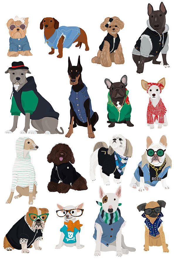 wall-art-print-canvas-poster-framed-Cool Dog Print-1