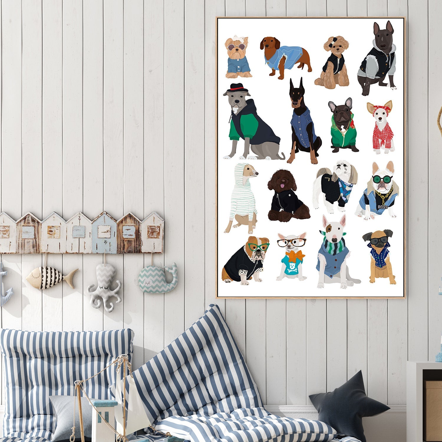 wall-art-print-canvas-poster-framed-Cool Dog Print-2