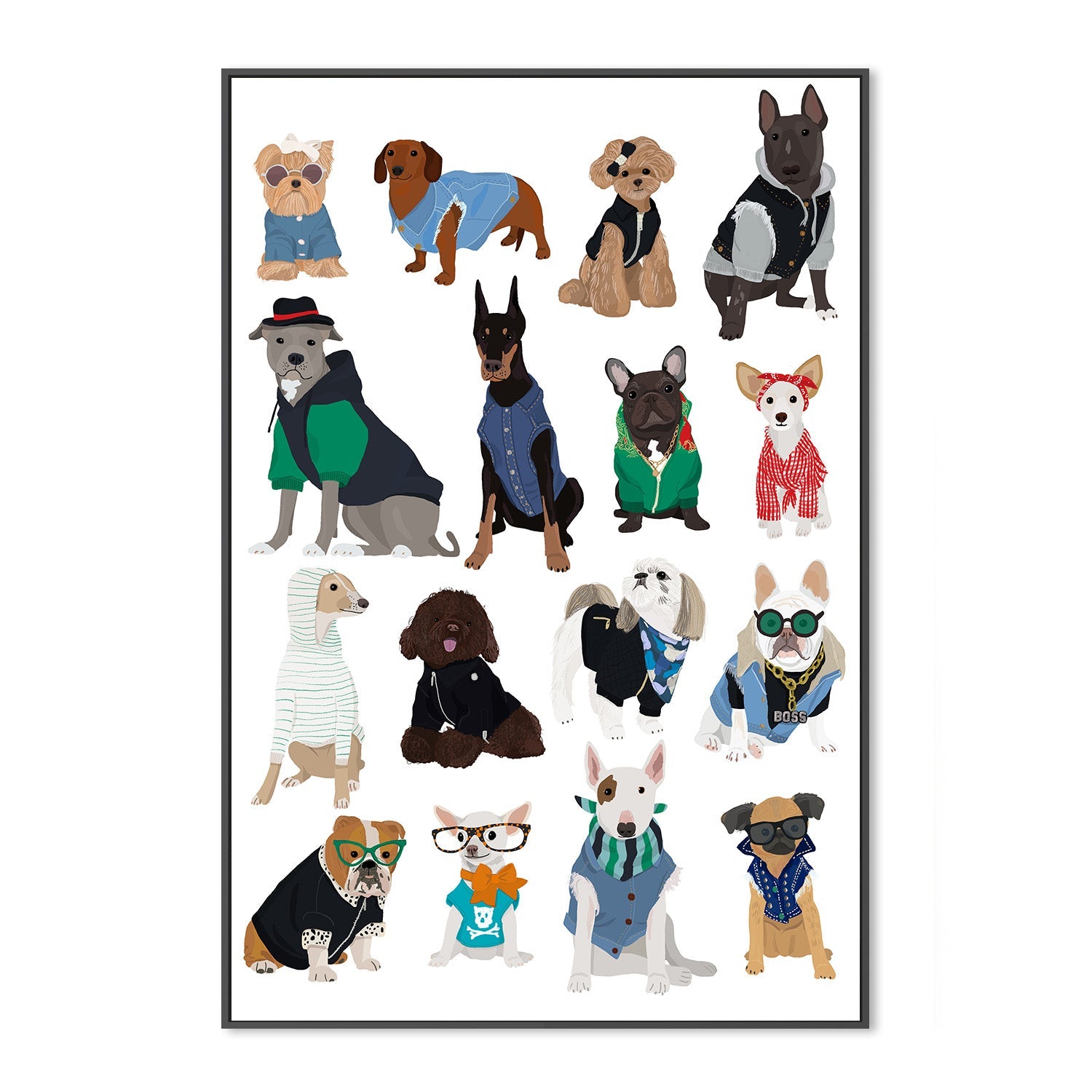 wall-art-print-canvas-poster-framed-Cool Dog Print-3